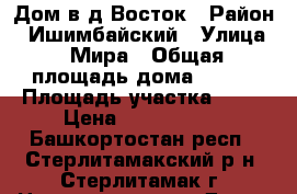 Дом в д.Восток › Район ­ Ишимбайский › Улица ­ Мира › Общая площадь дома ­ 130 › Площадь участка ­ 10 › Цена ­ 4 000 000 - Башкортостан респ., Стерлитамакский р-н, Стерлитамак г. Недвижимость » Дома, коттеджи, дачи продажа   . Башкортостан респ.